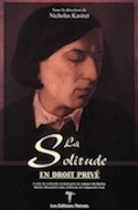 Solitude en droit privé (La)
