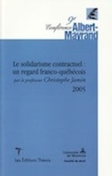9e Conférence Albert-Mayrand — Le solidarisme contractuel : un regard franco-québécois